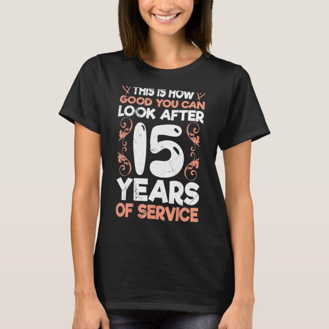 T-shirt Anniversaire de l'entreprise 15 ans Anniversaire d (Devant)