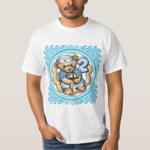 T-shirt Anniversaire de l'ours de voile âgé de 2 a