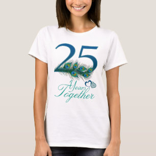 T-shirt anniversaire de mariage/25/25ème/numéro 25