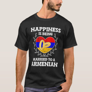 T-shirt Anniversaire de mariage marié à une femme arménien