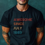 T-shirt Anniversaire de naissance sur mesure Fête d'annive<br><div class="desc">Vous cherchez la chemise parfaite à porter à votre fête d'anniversaire ? Ne cherchez pas plus loin que ce Cool rétro personnalisé "Awesome depuis" T-shirt de l'année de naissance! Avec son design amusant et unique, cette chemise est sûr de tourner les têtes et vous faire sentir comme une véritable superstar...</div>
