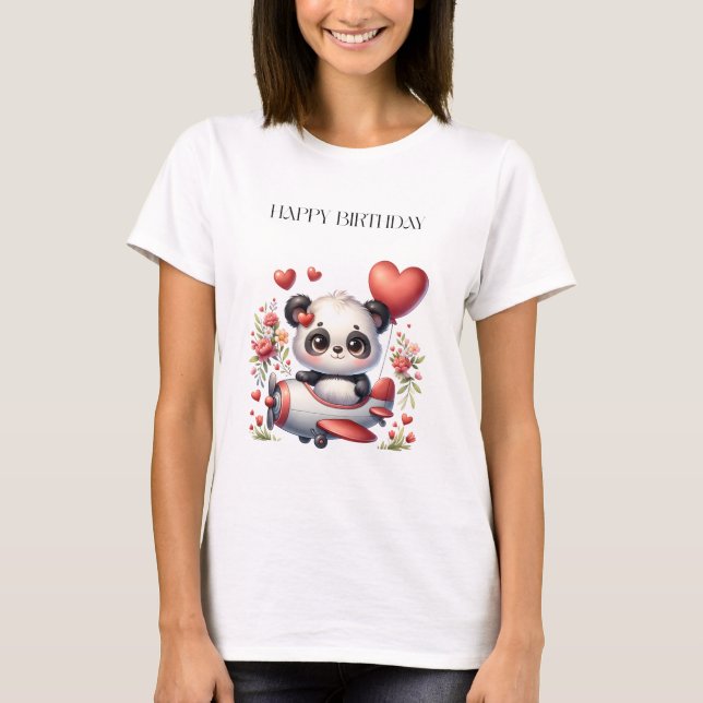 T-shirt Anniversaire de Panda Pilote (Devant)
