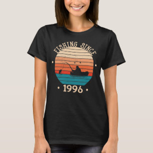 T-shirt anniversaire de pêche du poisson 1996