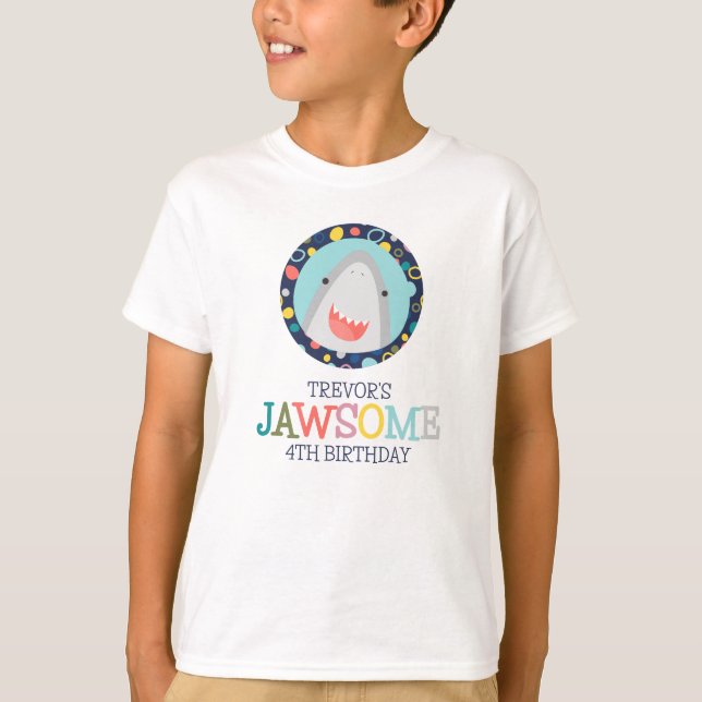 T-shirt Anniversaire de requin mignon  (Devant)