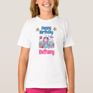 T-shirt Anniversaire de Sirène Sous L'Océan
