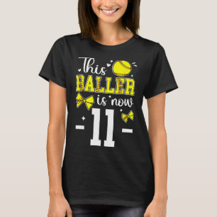 T-shirt Anniversaire des 11 ans Fille Douce Eleven Year Ol