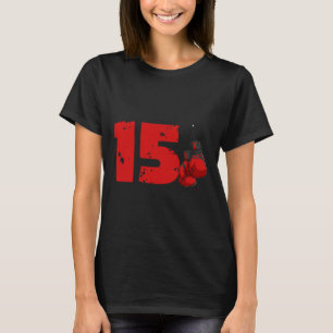 T-shirt Anniversaire des 15 ans de boxe Boxeur de quinze a