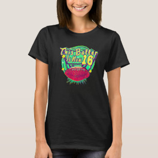 T-shirt Anniversaire des 16 ans Football Américain Rétro V