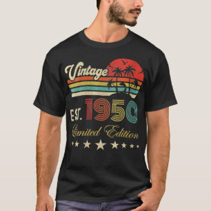 T-shirt Anniversaire des femmes 72 ans nées en 1950 éditio