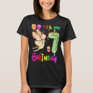 T-shirt Anniversaire des papillons C'est mon 7e anniversai