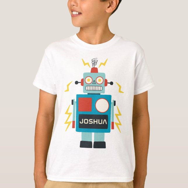 T-shirt Anniversaire des robots de jouets (Devant)