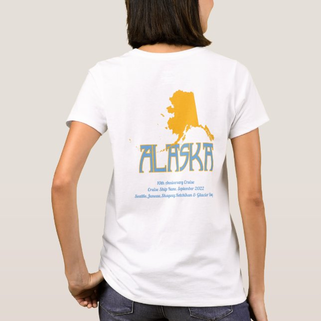 T-shirt Anniversaire des vacances de croisière en Alaska (Dos)