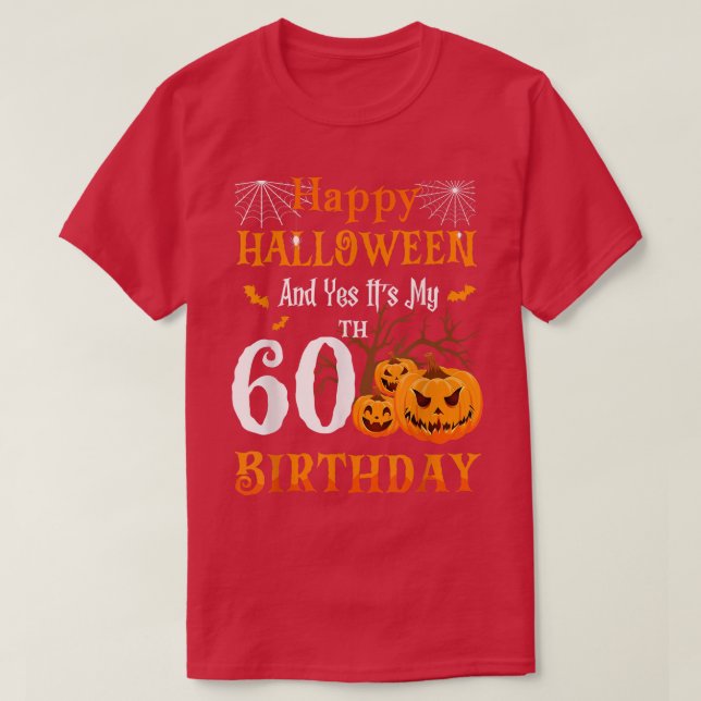 T-shirt Anniversaire d'Halloween 60 ans 60ème Citrouille d (Design devant)
