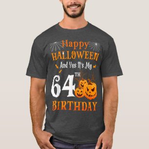 T-shirt Anniversaire d'Halloween 64 ans 64th Papa Nana Pum
