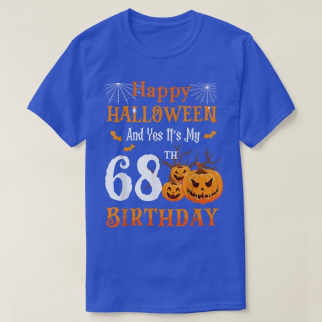 T-shirt Anniversaire d'Halloween 68 ans 68e Papa Nana Pump (Design devant)