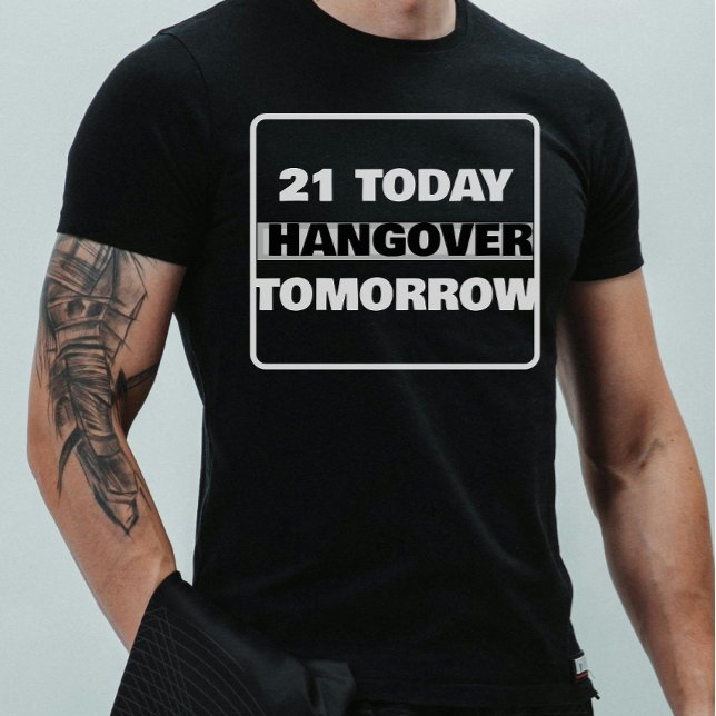 T-shirt Anniversaire drôle de 21 ans avec boisson (Créateur téléchargé)