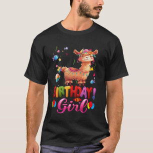 T-shirt Anniversaire drôle Lama Princesse Fille C'est Mon