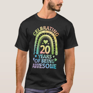 T-shirt Anniversaire Du Coeur Arc En Ciel Fête 20 Ans De B