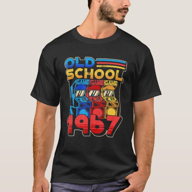 T-shirt Anniversaire du joueur de l'ancienne école 1967 Re (Devant)