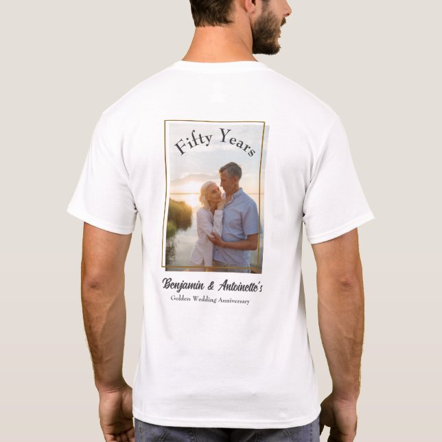 T-shirt Anniversaire du Mariage d'or (Dos)