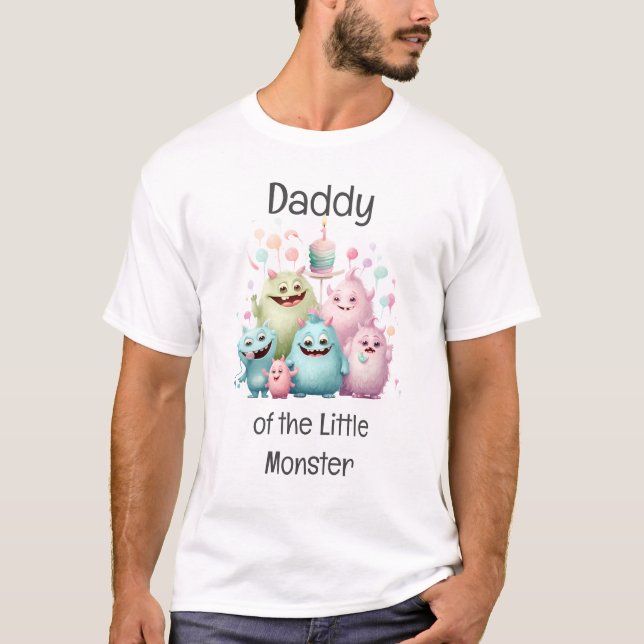 T-shirt Anniversaire du Papa du Petit Monstre (Devant)