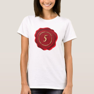 T-shirt Anniversaire du sceau de cire rouge
