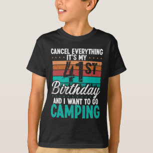 T-shirt Anniversaire d'un campeur de 41 ans pour hommes Mo