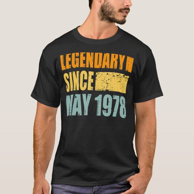 T-shirt Anniversaire En Mai 1978 (Devant)