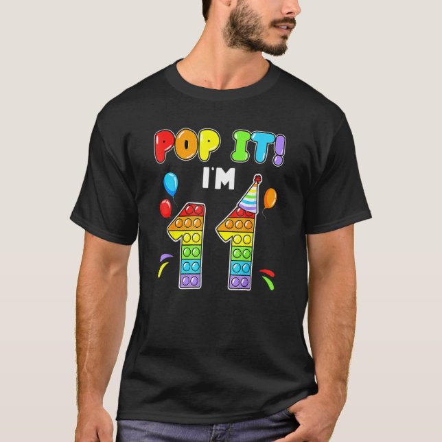 T-shirt Anniversaire Enfants Pop C'est 11 ans 11e annivers (Devant)