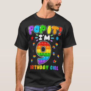 T-shirt Anniversaire Enfants Pop It I Am 9 Years old 9th B