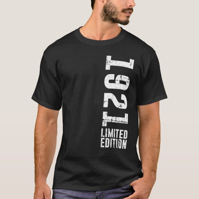 T-shirt Anniversaire Et Vintage 1921 (Devant)