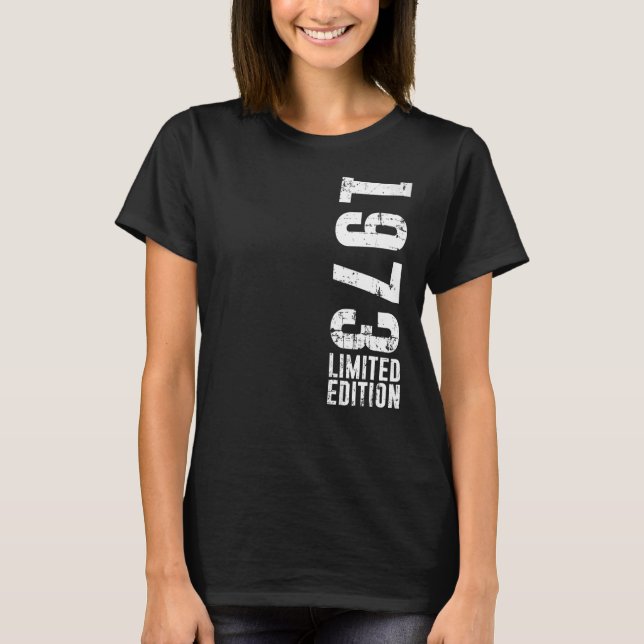 T-shirt Anniversaire et vintage 1973 (Devant)