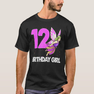 T-shirt Anniversaire Fille 12 Filles Fée Amour Tee - shirt