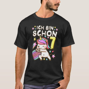 T-shirt Anniversaire fille 7 ans, Unicorn, Pop It, Alleman