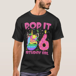 T-shirt Anniversaire Fille Fidget Toy Pop It 6E Anniversai