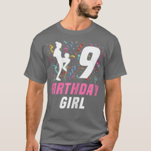 T-shirt Anniversaire fille mignonne joueur de football fil