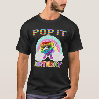 T-shirt Anniversaire Fille Pop It Tee Dabbing Pop It Anniv