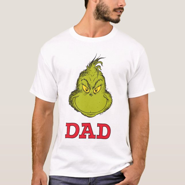 T-shirt Anniversaire Flocon de Neige Grinch Rouge et Vert (Devant)