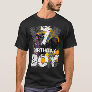 T-shirt Anniversaire Garçon 7 ans Monster Truck Matching F