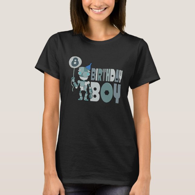 T-shirt Anniversaire Garçon 8 ans (Devant)