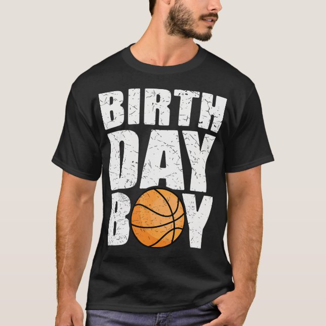 T-shirt Anniversaire Garçon Basketball Thème Fête Futur Ba (Devant)