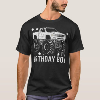 T-shirt Anniversaire Garçon Monster Camion Awesome Présent