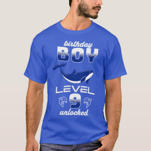 T-shirt Anniversaire garçon niveau 9 déverrouillé amant da