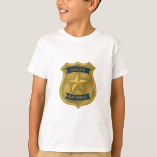 T-shirt Anniversaire Garçon Policier Thème Police