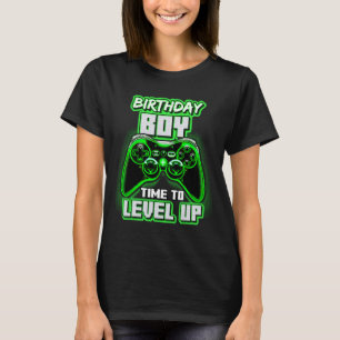 T-shirt Anniversaire Garçon Temps De Niveau Up Video Jeu A