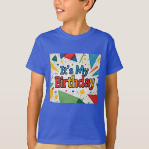 T-shirt Anniversaire Géométrique Confetti garçons