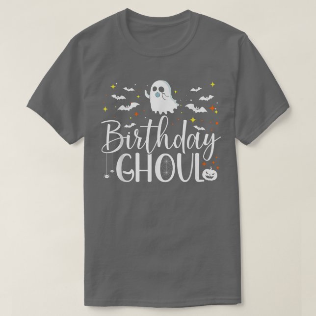 T-shirt Anniversaire Ghoul Halloween Filles Filles Fab BOO (Design devant)