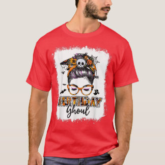 T-shirt Anniversaire Ghoul Messy Bun Halloween Filles Fill