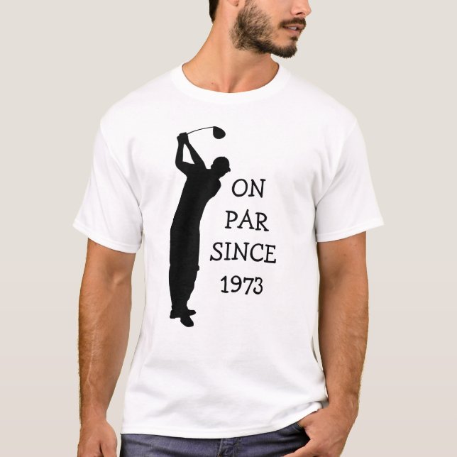 T-shirt Anniversaire Golfer Funny 50e heureux Papa Par Hum (Devant)