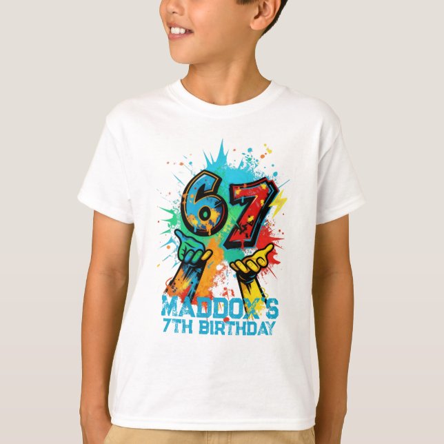 T-shirt anniversaire Graffiti 6-7 Six Sept (Devant)